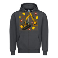 Smoke excavator seamless pattern Zipper Hoodie - BundleAndBundleShop