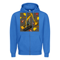 True Royal excavator seamless pattern Zipper Hoodie - BundleAndBundleShop