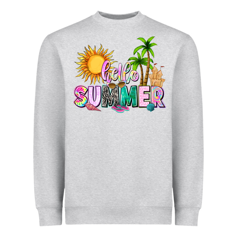 Hello Summer With Sun Heavyweight Sweatshirt by texasbilliewilder | Teevron