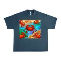 Midnight Navy crab Urban Heavy Tee - BarkalooDesign