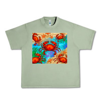 Oil Green crab Urban Heavy Tee - BarkalooDesign