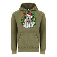 Vintage Olive ghost dead inside but it’s christmas boojee Vintage Hoodie - Zillion Design Studio