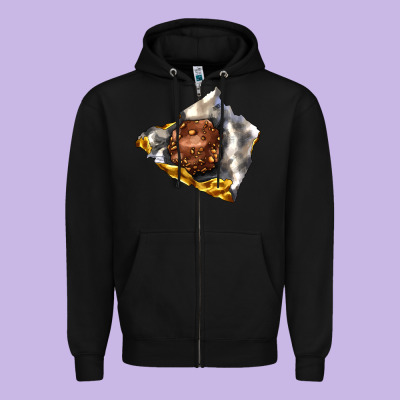 Chocolate Package Zipper Hoodie Designed By Adodesignshop