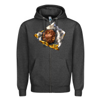 Charcoal Heather chocolate package Zipper Hoodie - AdoDesignShop