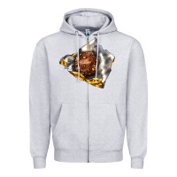 Heather Grey chocolate package Zipper Hoodie - AdoDesignShop