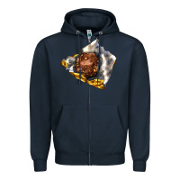 Navy chocolate package Zipper Hoodie - AdoDesignShop