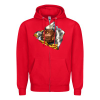 Red chocolate package Zipper Hoodie - AdoDesignShop