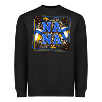 Black volleyball nana with leopard Heavyweight Sweatshirt - Zillion Design Studio
