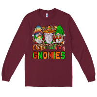 Burgundy mexico chillin' with my gnomies Long Sleeve Tee - JahusDesignShop