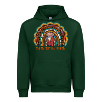 Forest Green gobble till you wobble thanksgiving rainbow Urban Hoodie - RanaPortraitStore