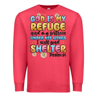 Cardinal god is my refuge and my fortress under his wings Premium Sweatshirt - MaliasSmallBusiness