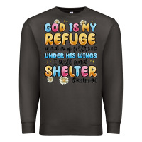 Smoke god is my refuge and my fortress under his wings Premium Sweatshirt - MaliasSmallBusiness