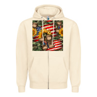 Sandshell usa flag with army boot seamless pattern Zipper Hoodie - BundleAndBundleShop