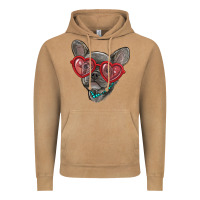 Vintage Camel french bulldog with love glasses Vintage Hoodie - RanaPortraitStore