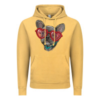 Vintage Mustard french bulldog with love glasses Vintage Hoodie - RanaPortraitStore