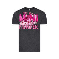 Vintage Black My Mini Is a Fighter with Ribbon Vintage Tee - texasbilliewilder