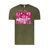 Vintage Olive My Mini Is a Fighter with Ribbon Vintage Tee - texasbilliewilder
