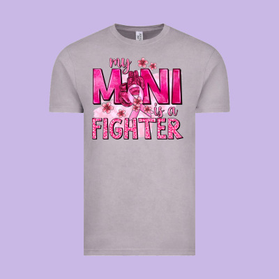 My Mini Is A Fighter With Ribbon Vintage Tee Designed By Texasbilliewilder
