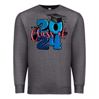 Charcoal Heather class of 2024 Premium Sweatshirt - MaliasSmallBusiness