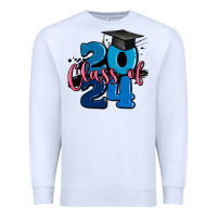 White class of 2024 Premium Sweatshirt - MaliasSmallBusiness
