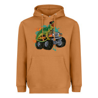 Meerkat monster truck and t rex dinosaur Heavyweight Hoodie - MaliasSmallBusiness