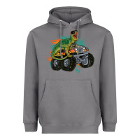 Storm monster truck and t rex dinosaur Heavyweight Hoodie - MaliasSmallBusiness