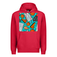 Cardinal basketball uniform and hoop seamless pattern Premium Hoodie - BundleAndBundleShop