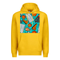 Lemon basketball uniform and hoop seamless pattern Premium Hoodie - BundleAndBundleShop