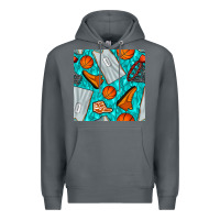 Rock basketball uniform and hoop seamless pattern Premium Hoodie - BundleAndBundleShop