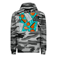 Slate Camo basketball uniform and hoop seamless pattern Premium Hoodie - BundleAndBundleShop