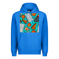 True Royal basketball uniform and hoop seamless pattern Premium Hoodie - BundleAndBundleShop