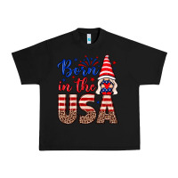 Black Born in the USA gnome Urban Heavy Tee - Neo Western