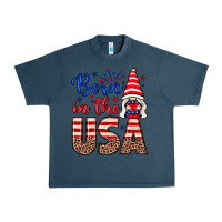 Midnight Navy Born in the USA gnome Urban Heavy Tee - Neo Western