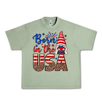 Oil Green Born in the USA gnome Urban Heavy Tee - Neo Western