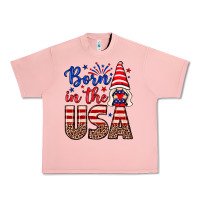 Salmon Born in the USA gnome Urban Heavy Tee - Neo Western