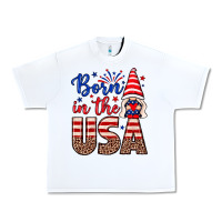 White Born in the USA gnome Urban Heavy Tee - Neo Western
