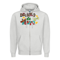 Dove Grey drinko de mayo with margarita and  sombrero Zipper Hoodie - Artiststas
