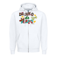 White drinko de mayo with margarita and  sombrero Zipper Hoodie - Artiststas