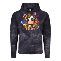 Cloud Black cute cow fourth of july Vintage Hoodie - texasbilliewilder