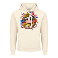 Vintage Artic cute cow fourth of july Vintage Hoodie - texasbilliewilder