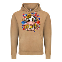 Vintage Camel cute cow fourth of july Vintage Hoodie - texasbilliewilder
