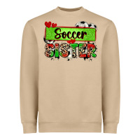 Mushroom soccer sister with leopard Heavyweight Sweatshirt - Zillion Design Studio