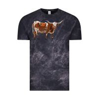 Cloud Black longhorn Vintage Tee - RanaPortraitStore