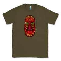 Army Green african masks 3 Classic Tee - BundleAndBundleShop