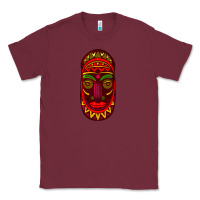 Burgundy african masks 3 Classic Tee - BundleAndBundleShop