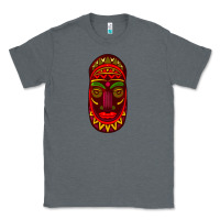 Charcoal Heather african masks 3 Classic Tee - BundleAndBundleShop