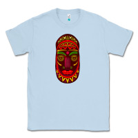Dusty Blue african masks 3 Classic Tee - BundleAndBundleShop
