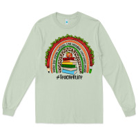 Matcha Christmas Teacherlife rainbow Long Sleeve Tee - JahusDesignShop