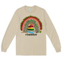 Mushroom Christmas Teacherlife rainbow Long Sleeve Tee - JahusDesignShop