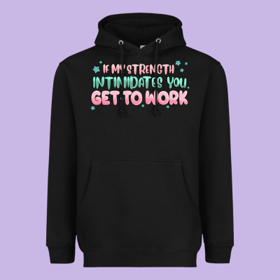 Get To Work Heavyweight Hoodie Designed By Maliassmallbusiness